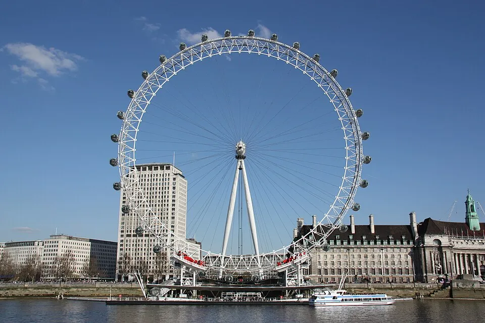 The London Eye ferris wheel on the South Bank