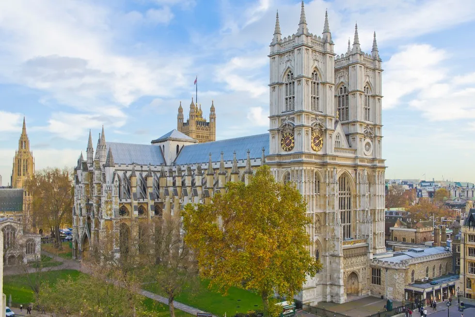 Westminster Abbey and Big Ben at sunset