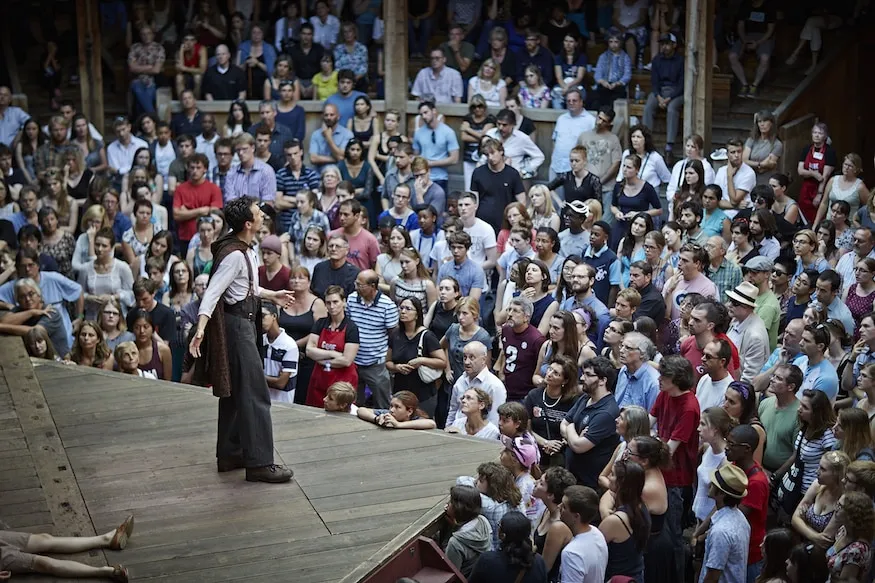Shakespeare's Globe Theatre with groundling standing area