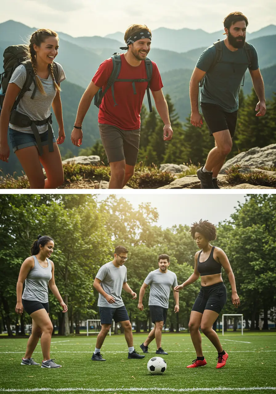 Active group sports and outdoor activities in London