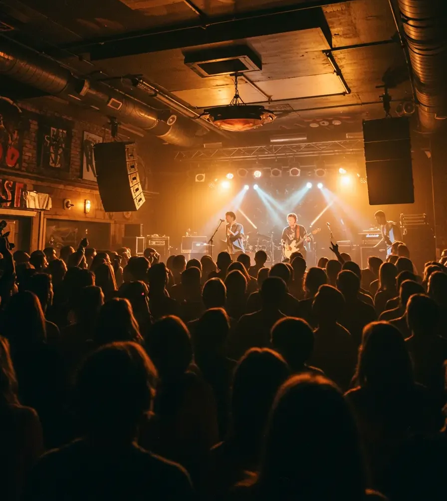 Live music venue performance in London