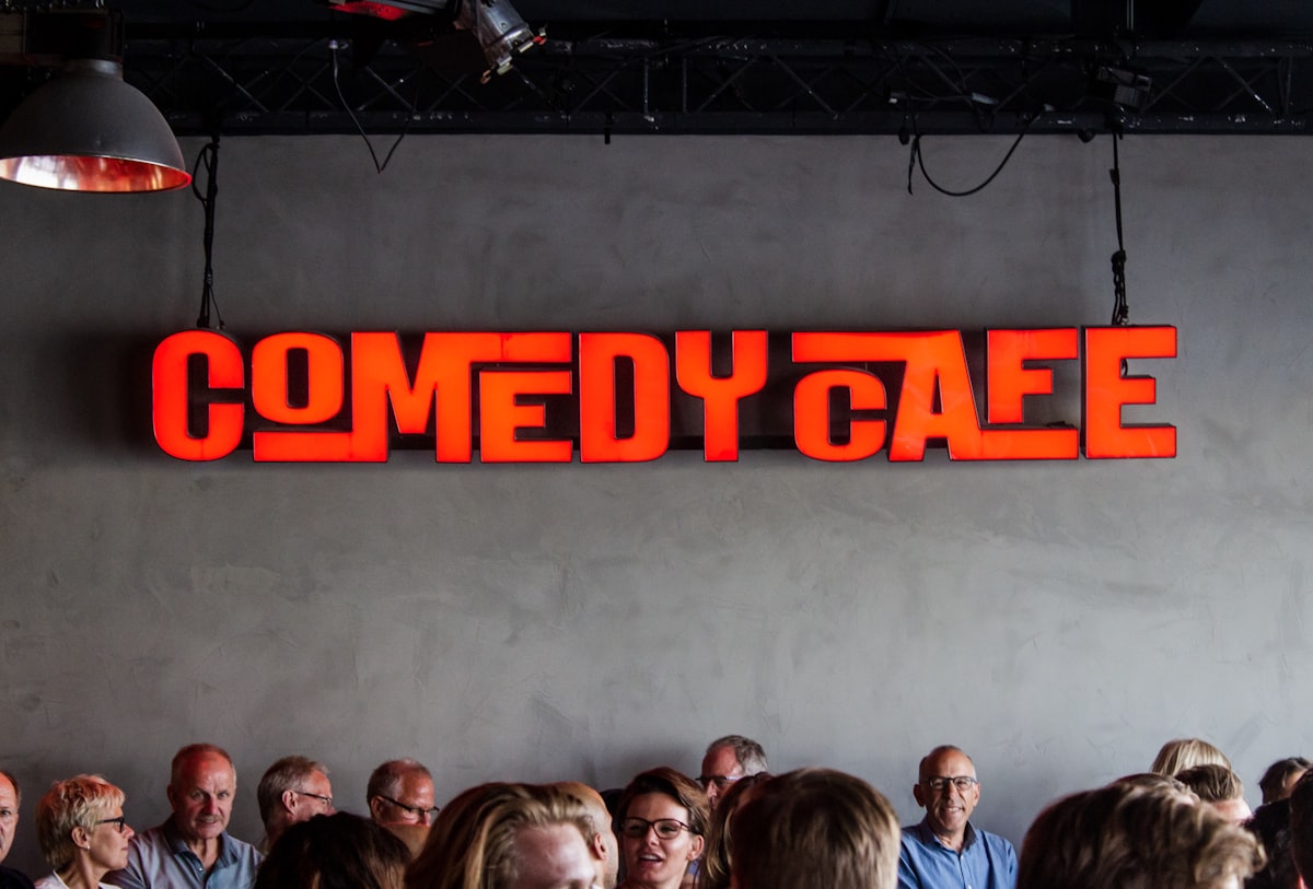 Comedy audience laughing at a stand-up show in London