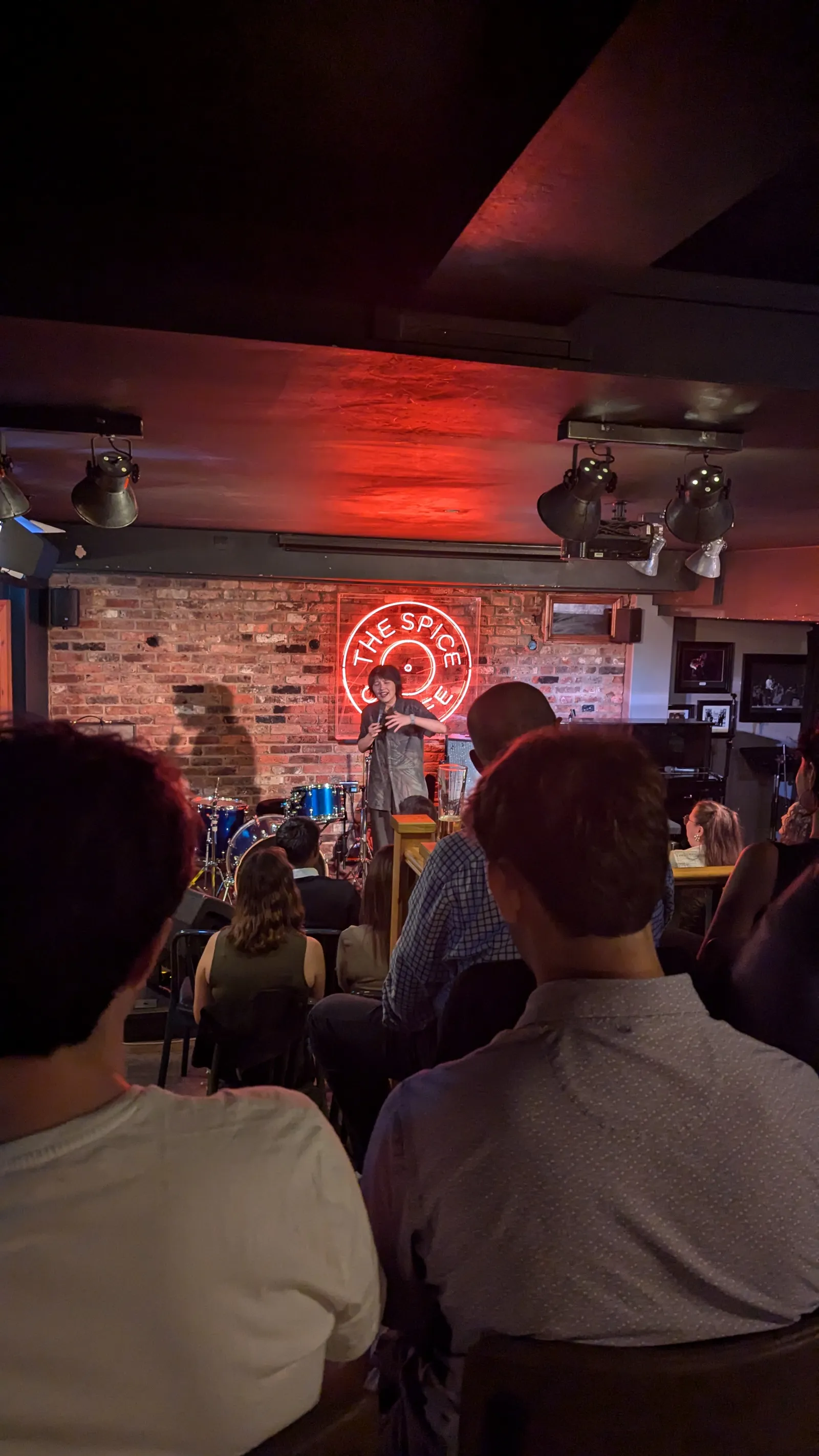 Audience view at JK Comedy Club Soho